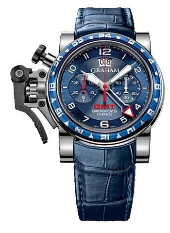 Graham Chronofighter Oversize GMT Blue 2OVGS.U06A Replica Watch